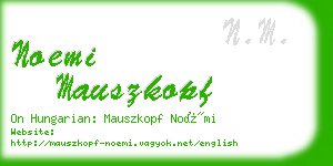 noemi mauszkopf business card